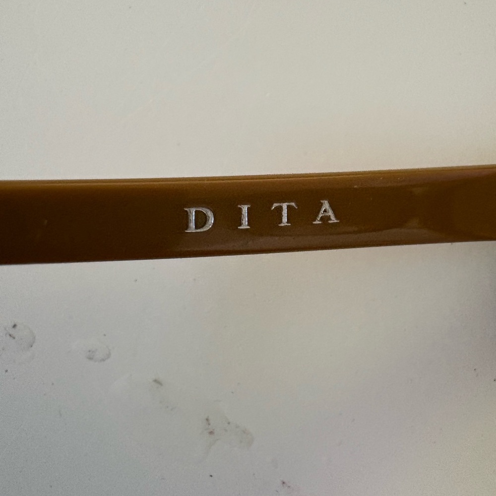Vintage Dita Alpine Aviator Sunglasses Orange Brown - Picture 2 of 6